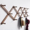 FixtureDisplays Accordion Wallmount Hat Hanger, Expandable Purse Coat Backpack Rack
