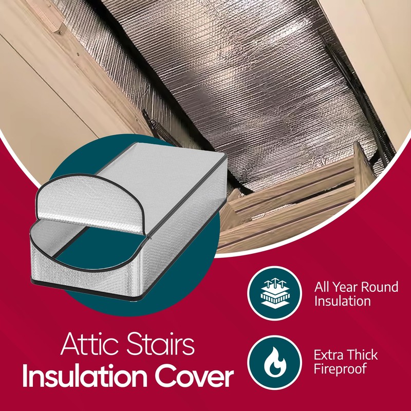 Attic Door Insulation Cover for Pull Down Ladder or Stair