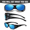 DUCO Wraparound Fitover Glasses Polarized Wear Over Sunglasses for Men