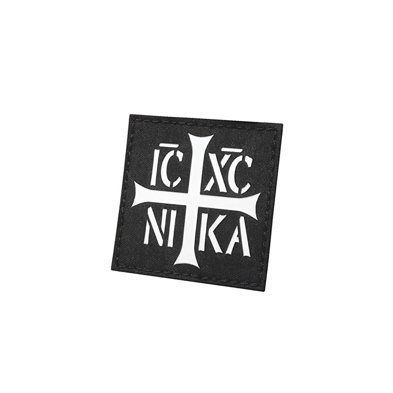 Orthodox Cross ICXC Nika Christogram 2x2 Lasercut Morale Tactical Patch