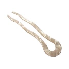 NAKANOYA Hair Fork 1 Piece Plastic Resin Cellulose Acetate Cellulose Acetate U-shaped Hairpin U-shaped Hairpin U-shaped Comb Hair Stick Hair Stick Hair Pin Back Hair Top Marble Pattern Marble Style U