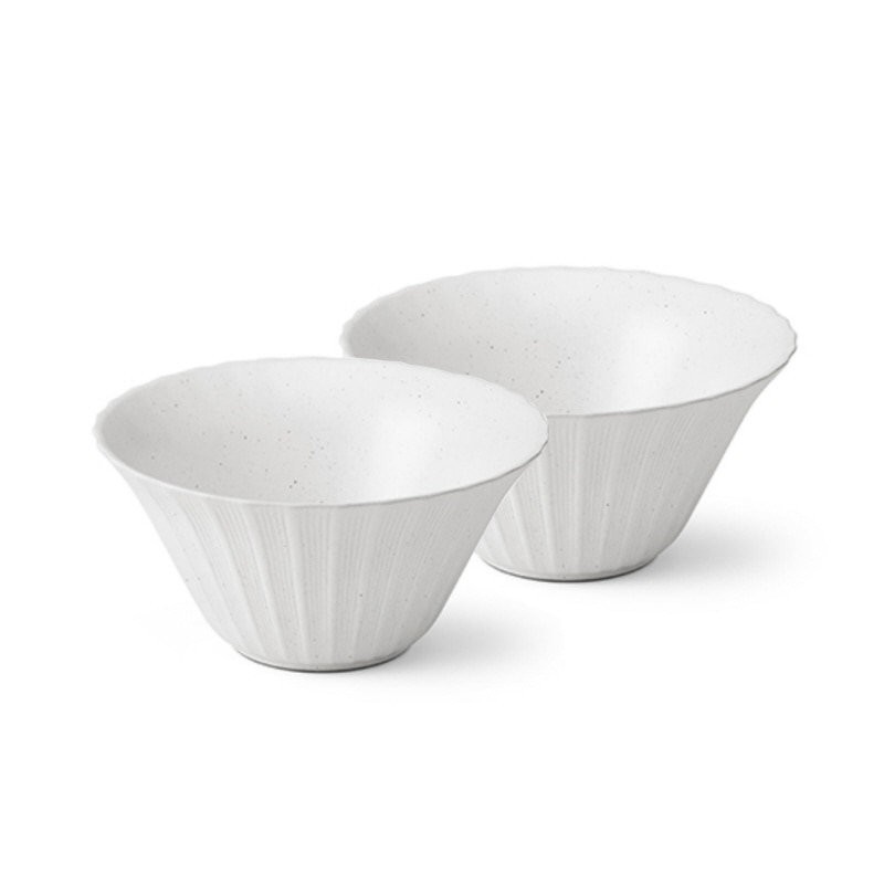 Gwangju Lily White Cotton Bowl 18 2p / 광주요 백합