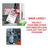 Master Lock 416 Aluminum Lockout Hasp, Red & Silver, 11.4