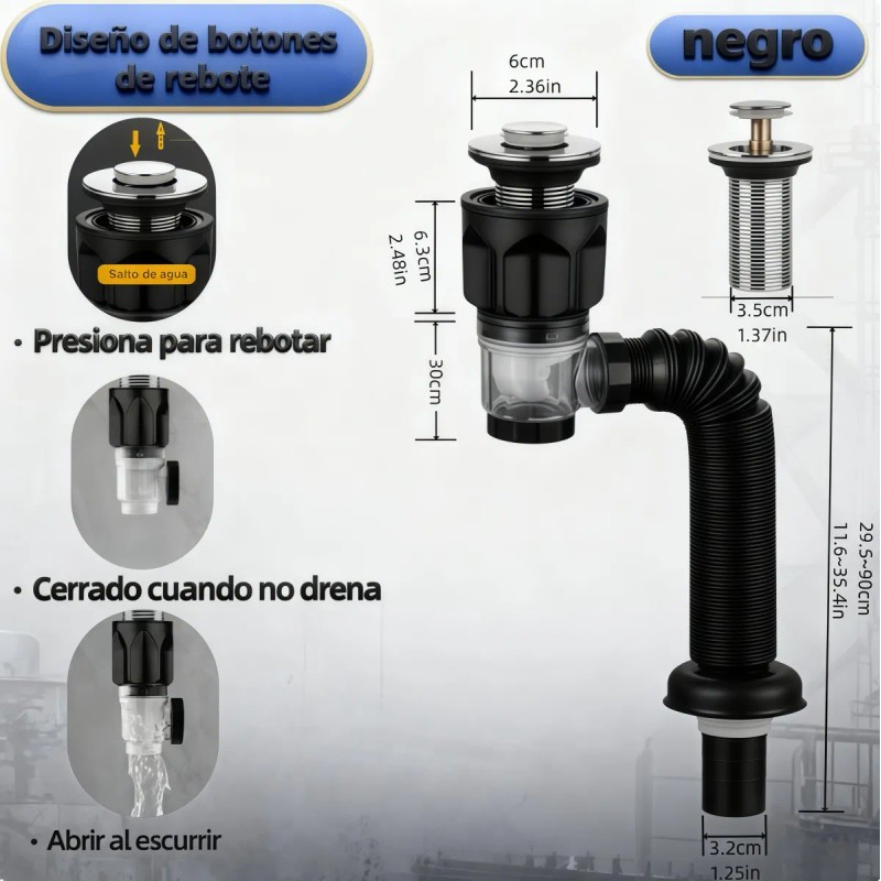 Caspol Con Sistema Antiolor Y Pulsador Automático De Fregado