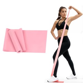 Resistance Bands for Women & Men, Strength Training, Yoga & Home Workouts, Latex-Free Elastic Exercise Bands in 6 Colors (Pink)