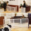 SFJC Freestanding Indoor Dog Fence for The House, Doorways, Hallways,or
