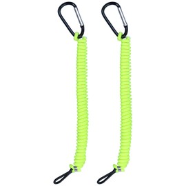 8M0092850 Boat Kill Switch Lanyard Replacement for Mercruiser Marine Boat Emergency Stop Switch Safety Lanyard Cord 49 Inch/125 Long -Replace 15920T54 15920A54 (Aluminum Alloy Clip Green 2Pcs)