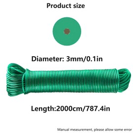GUZHAIREN 2PCs 20m Washing Line Rope Strong Steel Core Laundry Clothes Lines - Rot, Mould & Weather Resistant Thick Strong Plastic PVC Cover Garden Outdoor, with 4 Tensioners, 20PCs Clothes Pegs