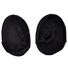 Healeved 2pcs Invisible High Heeled Shoes Forefoot Pads for Foot Reducing Pressure While Wearing High Heels Black for Fashionable Footwear