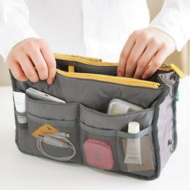 Bag Insert Organiser Handbag Women - Durable Nylon Travel Makeup Purse Wallet Pouch Organiser for Handbag and Purse - Compact and Space-Saving Design