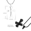 Stainless Steel Cross Memorial Cremation Ashes Urn Pendant Necklace Keepsake