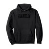 Vintage Franklin Square NY Distressed Black Varsity Style Pullover Hoodie