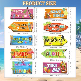 Aloha Hawaii Welcome Sign, Luau Party Welcome Sign for Tropical Hawaiian Party Decoration, Hawaiian Summer Theme Sign Decorative Front Door with 4 Sheets Letter Stickers for Aloha Party Indoor Outdoor