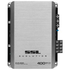 Sound Storm Laboratories EV4.400 4 Channel Car Audio Amplifier - 400 High Output, 2-8 Ohms, High/Low Level Inputs, Hook Up to Subwoofer for Bass
