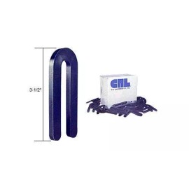 CRL Black 1/4" x 3-1/2" Plastic Horseshoe Shims [100 pack] - PHS14