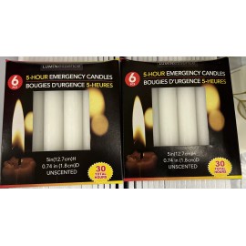 Luminessence Emergency Candles 60hrs Burn Time Camp Home Luminessence Long-burn Candle 2pk 12
