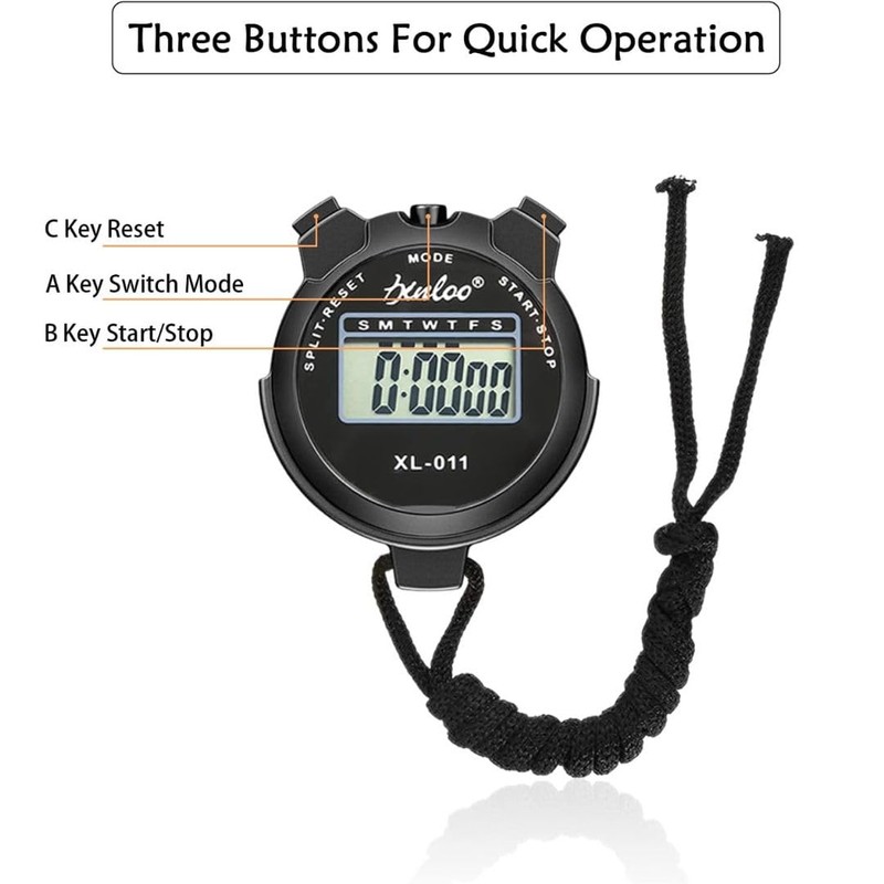 Digital Sports Stop watch, referee kit, Handheld stopwatch Split Lap