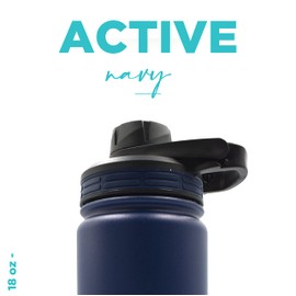 NORDAY | Stainless Steel Cups – Tumblers | Active 18oz Navy Thermal Tumbler | Maintains Temperature Between 8 and 24 Hours | Anti-Spill Lid - Ideal For Trips | Double Wall - Extra Resistant