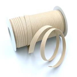Craft Cult 9mm Plain Double Fold Bias Binding Tape - 25 Metre Roll (129 - Beige)