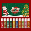 Serie De Lápices Labiales Navideños Para Agrietar Frutas, He As