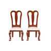 Wooden Dollhouse Dining Chairs, Set of 2, Accent Chairs for