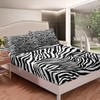 Feelyou Zebra Bed Sheet Set Twin Size Animal Print Fitted