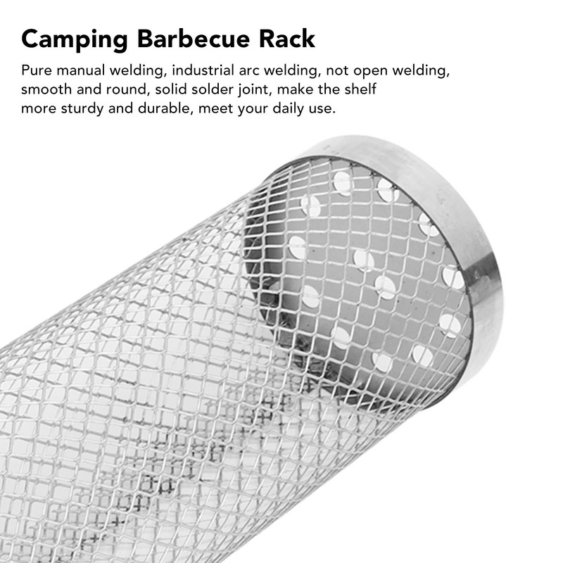 Cylindrical Barbecue Basket Cylinder Grilling Basket for Vegetables Fish Chicken