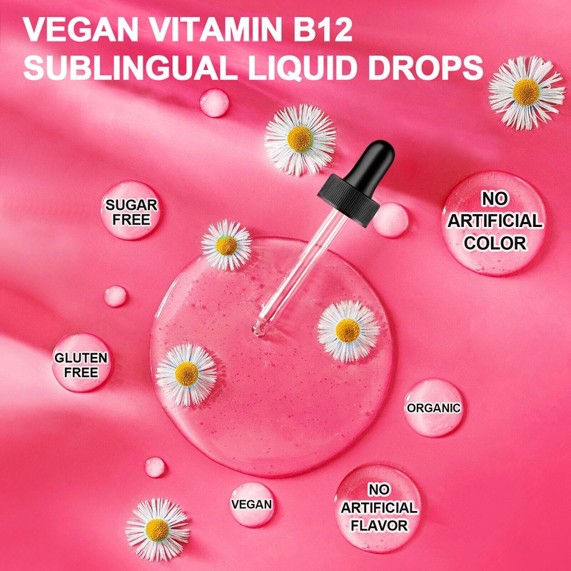 Beworths (2Pack)Vitamin B12 Supplement Liquid Drops Extra Strength Suport Immunity