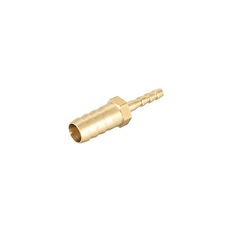 sourcing map Straight Brass Barb Fitting Reducer, Fit Hose ID