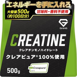 Glong Creatine Monohydrate Powder 500g Claire Pure 100% used, no sweetener or flavor used, 1 piece, 1g / 글롱 크레아틴 모노하이드레이트 파우더 500g 클레어 퓨어 100% 사용 감미료 향료 미사용, 1개, 1g