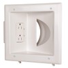 SF Cable Recessed Media Plate with Duplex Receptacle