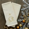 SKL Home Religious/Christmas Nativity Hand Towel 2pc Set for Bath/Kitchen