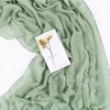 SAJOO Sage Green Cheesecloth Table Runner 10ft Boho Gauze Table