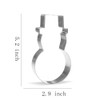 5.2 inch Snowman Cookie Cutter – Stainless Steel