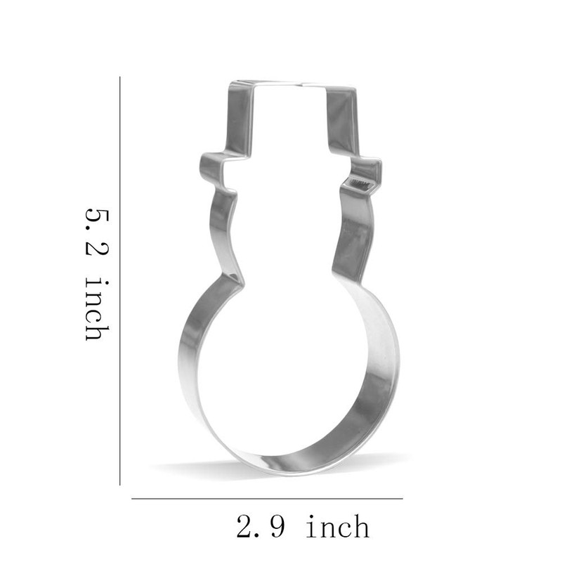 5.2 inch Snowman Cookie Cutter – Stainless Steel