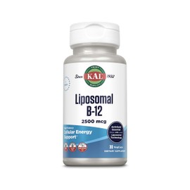 KAL KAL Liposomal Vitamin B12 2500 mcg, High Absorption, Liposomal Technology, Cellular Energy Support, Vegan Capsules, Gluten Free, Made Without Soy, 30 Servings