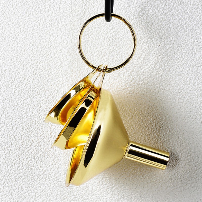 5 Pcs Funnel Set Stainless Steel Gold Plating Wide Mouth