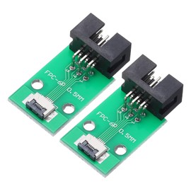 QUARKZMAN 2pcs FFC FPC Connector Board 5 Pin 0.5mm Female to 2.54mm Double Row Right Angle DC3 Pin Header Adapter PCB Converter Board for LCD TV Digital Camera Laptop