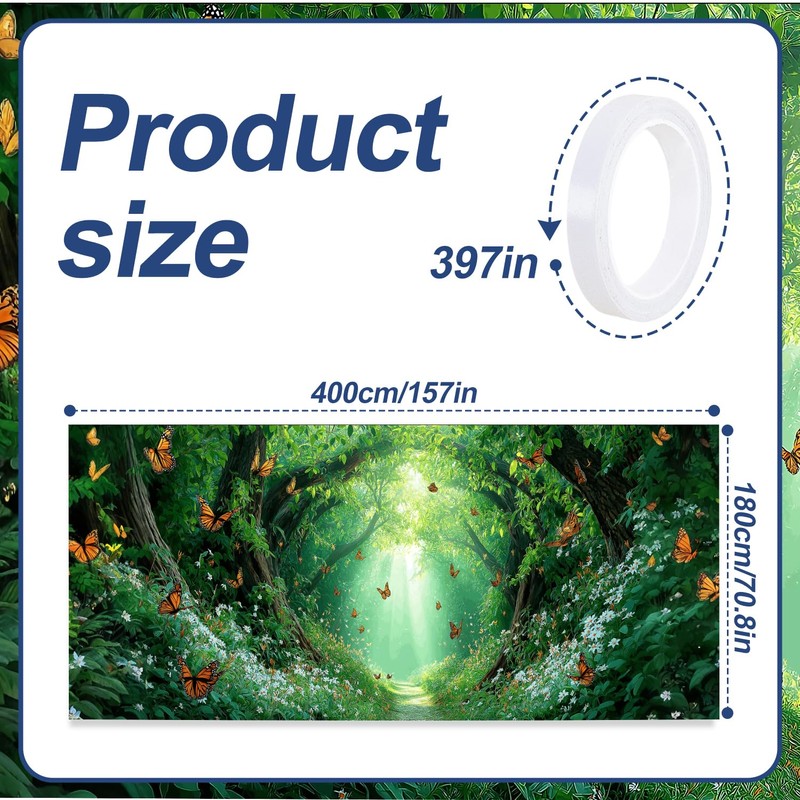 13x6 ft Enchanted Forest Path Garage Door Banner - Sunlit