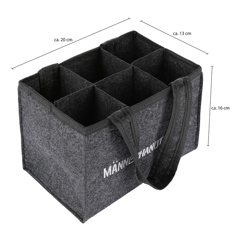 Nordstern Men's Felt Handbag with 6 Compartments - 24 x