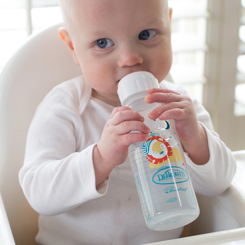 Dr. Brown's Milestones Narrow Sippy Bottle, 100% Silicone Soft Sippy