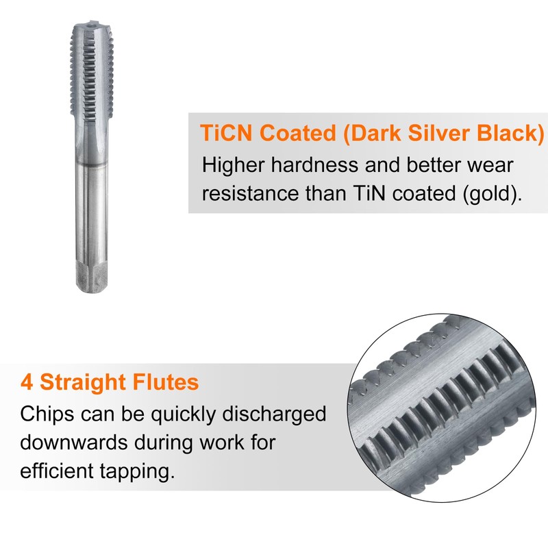 sourcing map M14x2 Metric Thread Tap 6542 Cobalt High-Speed Steel