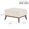 Tbfit Large Ottoman with Storage, 28.3" Mid Century Modern Rectangle