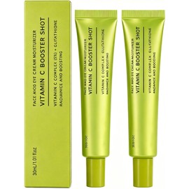 Sérum Facial Brillo y Antiarrugas,Vitamina C con Glutatión y Vitamina E, Vitamin C Booster Shot,Tratamiento Unifica el Tono, Suaviza la Piel, Uso Diario (2PC)