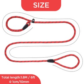 Loutep Slip Lead For Dogs-1.8m Long Rope Dog Leash With Reflective Stitching Slip On Easily With No Collar Or Harness Needed Anti-Choke Dog Slip Lead Ideal For Small Puppy Large & Medium Dogs Training