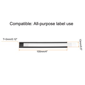 MECCANIXITY Label Holders 0.5" x 4" C Channel Rubber Magnetic for Metal Shelves Organize, Office File Cabinets Pack of 60