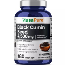 Spectrum NusaPure Full Spectrum Black Cumin Seed Extract 4500mg 180 Veggie Powder Caps
