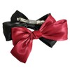 CHENGZI Pearl bow hair clip, fairy satin large hair clip,