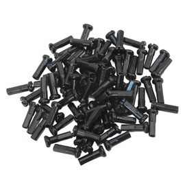 SPYMINNPOO Pack of 80 Bicycle Spoke Nipples, Iron 14 mm Wheel Spoke Caps End Tips Nipple for 14G Spoke Wire Mountain Road Bike (Black) Cycling Bicycles and Spare Parts