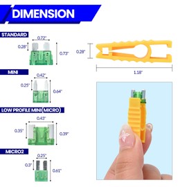 460PCs Car Fuses Assortment Kit, 62 Micro2 Fuse ATR/APT &114 Standard Auto &184 Mini Fuses Automotive Assorted &100 Micro Fuse,5A 7.5A 10A 15A 20A 25A 30A with Puller for Car/RV/Truck/Motorcycle